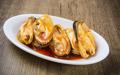 Aperitivo,mejillones en escabeche