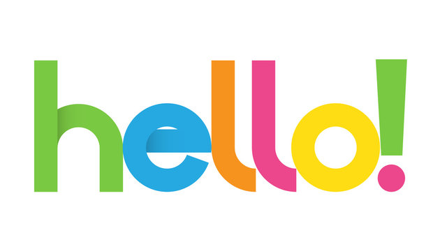 HELLO colourful vector letters