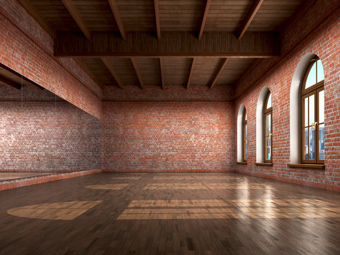 Empty Dance Studio Background