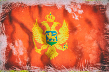 3d rendering of a Montenegro flag