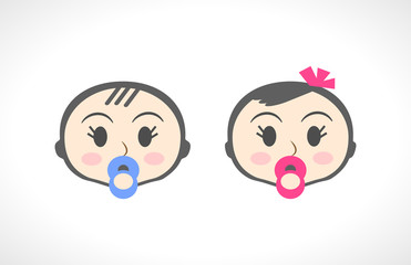 Close up portrait of little baby, child, kid, girl and boy