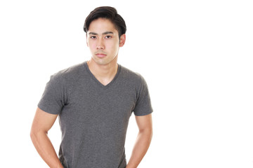 Obraz premium 真剣な表情の青年