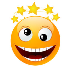 yellow round emoticon