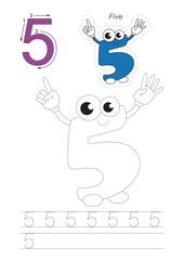 Trace game for figure Five