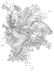 birds adult coloring page