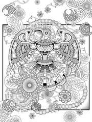 Fototapeta premium totem coloring page