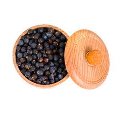 Dried Fruits of Juniper, Seasoning Isolated on White Background