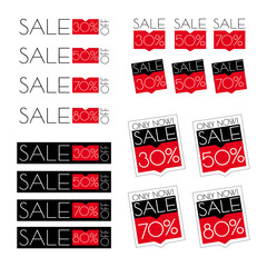Sale tags. Sale banners set. Shopping.
