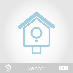 Nesting box, bird-house icon