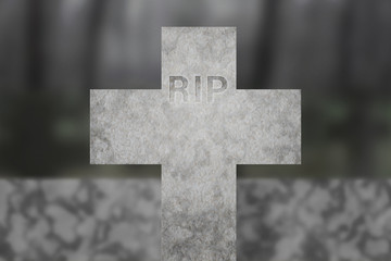 Tombstone Cross Mourning Background