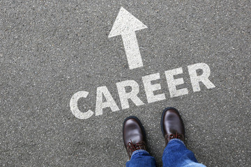 Fototapeta premium Career opportunities goals success and development businessman b