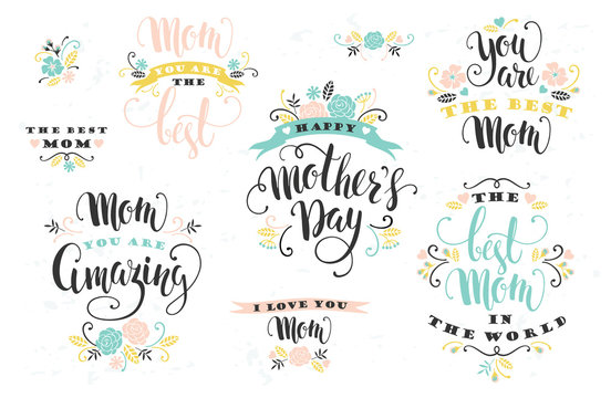 Mothers Day. Lettering design.