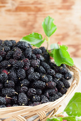 Mulberries in a basket