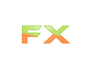 Green Orange shiny FX letters