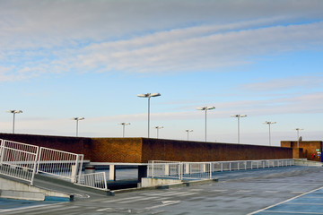 Naklejka premium Multi-storey car park lights on roof
