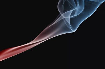 Obraz premium Real photographed abstract smoke on black background.