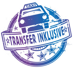 Stempel mit Taxi und Transfer inclusive