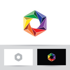 Colorful Hexagon Logo