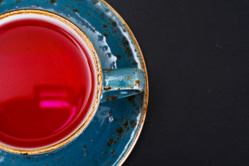 Cup of Tea on Dark Background
