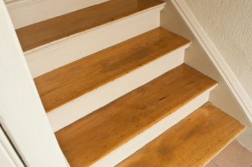 détail escalier en bois