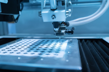 Robot arm in a factory working