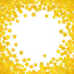 Abstract yellow star background. Vector illustration