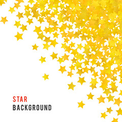 Abstract yellow star background. Vector illustration