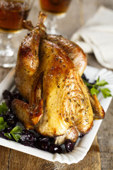 Baked guinea fowl