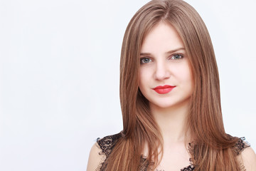 Fototapeta premium Woman in brown dress 