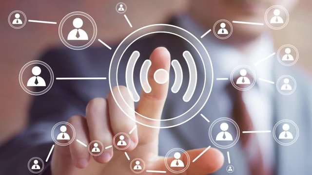 Business button web Wifi connection sign signal