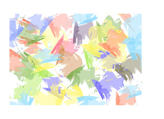 Векторный фон листа бумаги с разноцветными пятнами краски