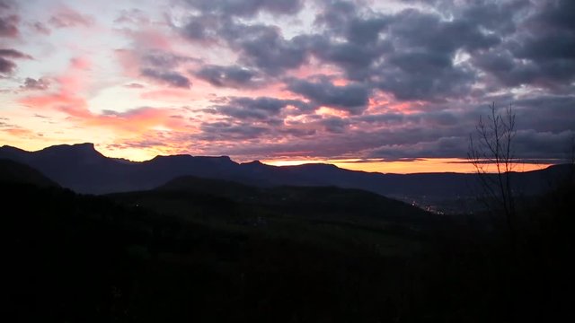 Cr&eacute;puscule en Savoie