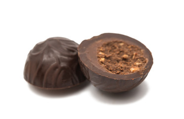 chocolate candies isolated