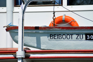 lifeboat on Danube cruise ship