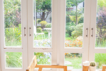 Window with a view of the garden