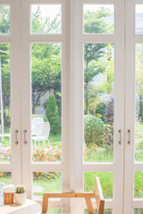 Window with a view of the garden