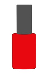 2d cartoon illustration of nail polish