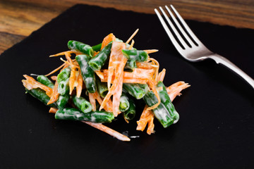 Green Beans with Carrot Salad