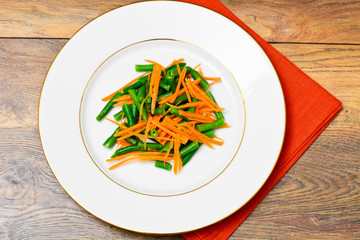 Green Beans with Carrot Salad