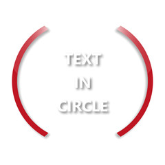Red circle with text
