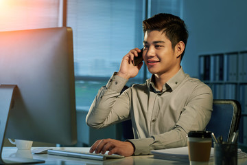 Business phone talk