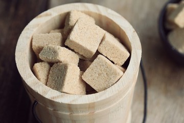 brown cane sugar cube