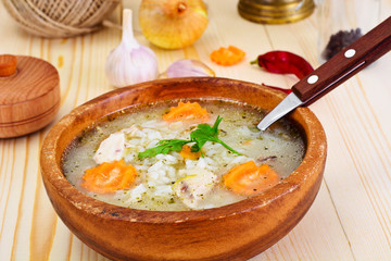 Rice Soup with Chicken