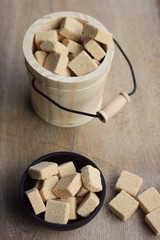 brown cane sugar cube
