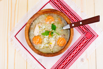 Rice Soup with Chicken