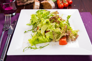 green vegetarian salad