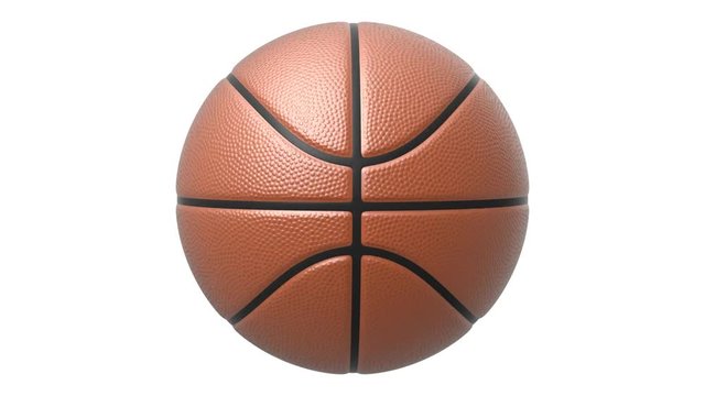 Rotated red basketball, seamlessly loopable