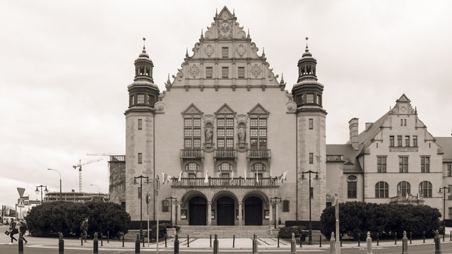 West Facade Of Adam Mickiewicz University Poznan Poland