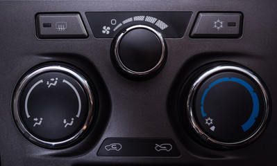 Car interior Air conditioning buttons