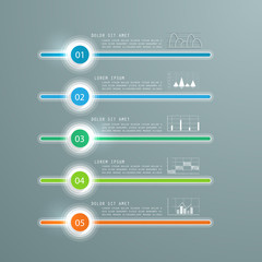 Template in 5 steps or processes